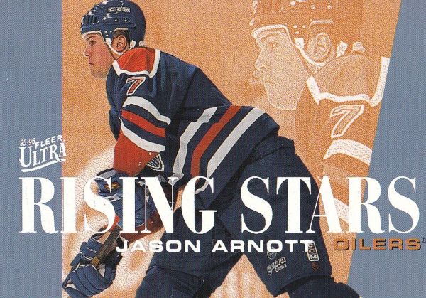 insert RC karta JASON ARNOTT 95-96 Fleer Ultra Rising Stars číslo 1 of 10